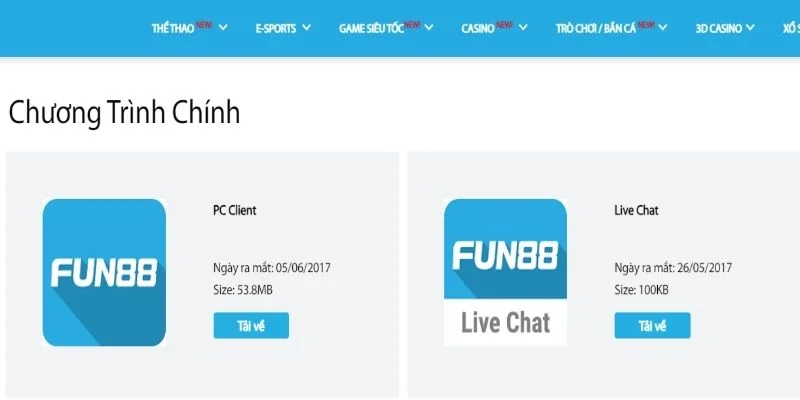 App fun88 tải PC